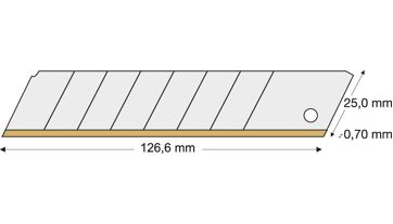 Odlamovací čepel TiN 25 mm, balení 10 ks LUTZ BLADES 480665