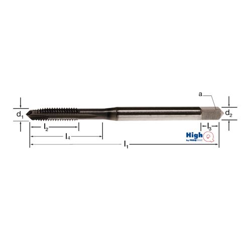 Závitník strojní HighQ DIN 376/B, 135085 M20 6H HSS-Co-PM/TiCN, Inox