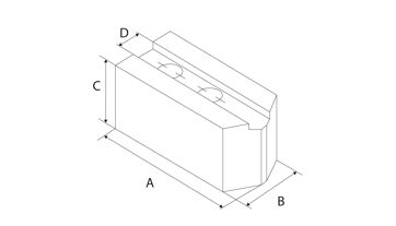 Nástavbová čelist zkosená 1,5x60 ozubení 52x50x24mm N10 Kitagawa KSJ-204H-50-P (1)