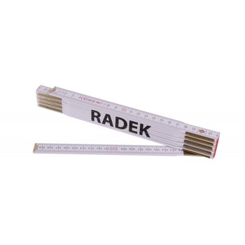 Metr skládací 2m RADEK (PROFI, bílý, dřevo)