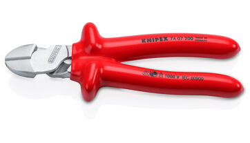 Kleště silové boční štípací 200 mm, izolované 1000 V, Knipex 7407200 Kleště silové boční štípací 200 mm, izolované 1000 V, Knipex 7407200