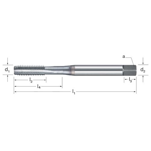 Závitník strojní DIN 374/C, 137410 M5X0,5 6HX HSS-Co/TiCN, Litina