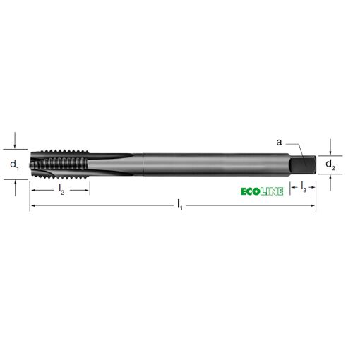 Závitník strojní DIN 5156/B, 135730 G 3/8-19 HSS-Co/OX, Inox