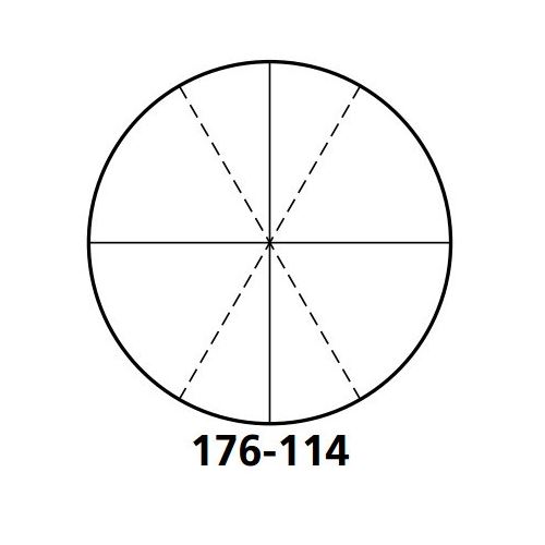 Šablona měřící, úhly 60°, (MITU-176-114)
