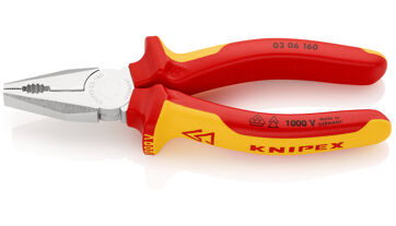Kleště kombinované 160 mm, izolované 1000 V, Knipex 0306160 Kleště kombinované 160 mm, izolované 1000 V, Knipex 0306160