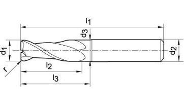 Toroidní fréza z masivn. tvrdokovu 10,0mm Z4 ER 1,0mm Perrox typ H extra dlouhá G-Mold 65T (1)