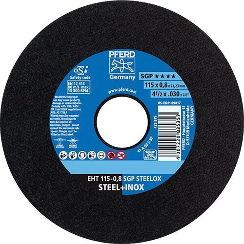 Dělicí kotouč X-Slim A60SSGP-INOX 115x0,8mm PFERD EHT115-0,8A60S SGP-INOX