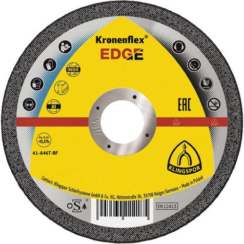 Řezný kotouč EDGE Special 125x1,2mm rovný v plastovém boxu KLINGSPOR