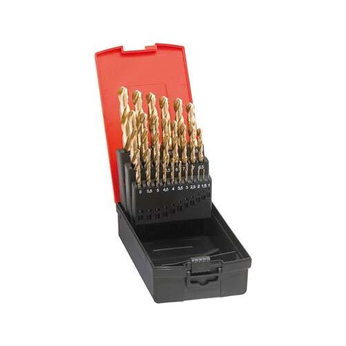 Sada spirálových vrtáků DIN338 HSS vybrušovaný TiN typ N 1-5,9mm FORMAT
