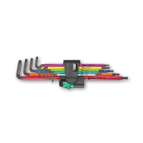 Sada dlouhých zástrčných klíčů TORX® Multicolour, 9dílná, WERA, 024480