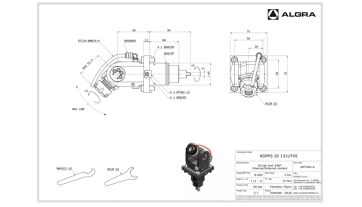 Poháněný nástroj stavitelný ±90° ER20 BMT45 Tenon (1)