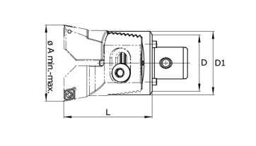 Dvoubřitá hlava ST4, 49,5 - 66,5mm, s vnitřním chlazením, SWISS BORE, 239028 0040 (1)