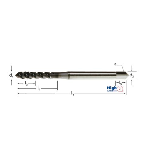 Závitník strojní HighQ DIN 371/C, šroubovice 50°, 135485 M3 6H HSS-Co-PM/TiCN, Inox