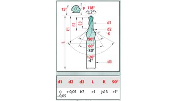 Vrták středicí DIN 332/2-DB M5 4,2/5,3 HSS-E s ploškou, řada 0284, Magafor (1)