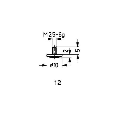 Měřicí snímač tvrdokov typ 12/10,0mm KÄFER
