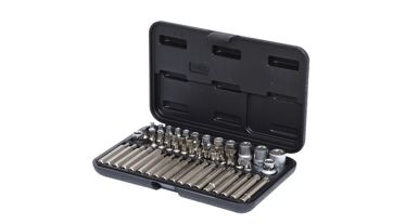 Gola sada a bitů 1/4"+3/8"+1/2", profil Torx, 57dílná