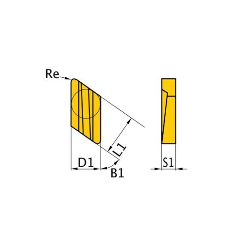 Břitové destičky KNUX 160405R, sada 5 ks