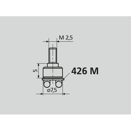 913 Rovinná vložka, , Průměr měřicí plochy 7.5 mm