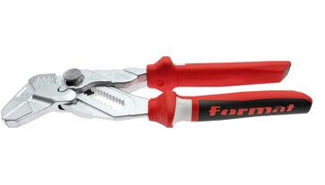 Klešťový klíč 180 mm chromovaný s 2-složkovými rukojeťmi FORMAT Klešťový klíč 180 mm chromovaný s 2-složkovými rukojeťmi FORMAT