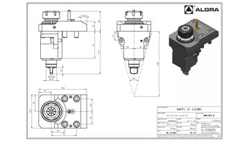 Poháněný nástroj axiální 0° ER32 MS Tenon (1)