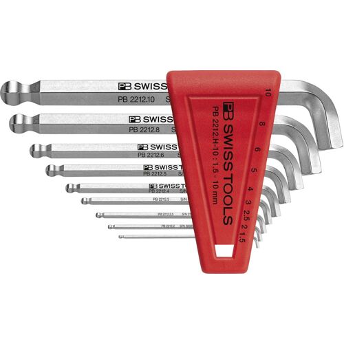 Sada inbusové klíče v plastovém držáku 9dílná 1,5-10mm 100 stupňové Ku. hlava PB Swiss Too