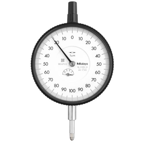 Úchylkoměr číselníkový analogový 100/0-1/0,001mm, nárazuvzdorný (MITU-3109AB-10)