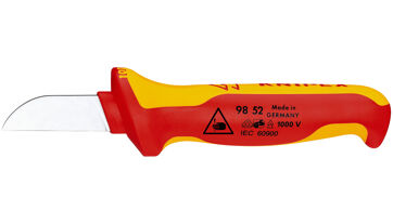 Nůž odizolovací na kabely, izolovaný 1000 V, Knipex 9852 Nůž odizolovací na kabely, izolovaný 1000 V, Knipex 9852