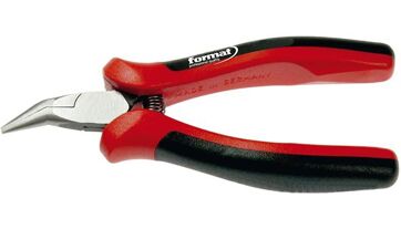 Kleště se špičatými čelistmi pro elektroniku zahnuté 130mm FORMAT