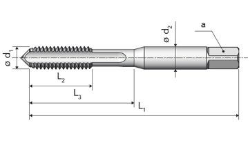 Závitník ruční sadový DIN 352/C I. M3,5 HSSE A100 ROUGHING (1)