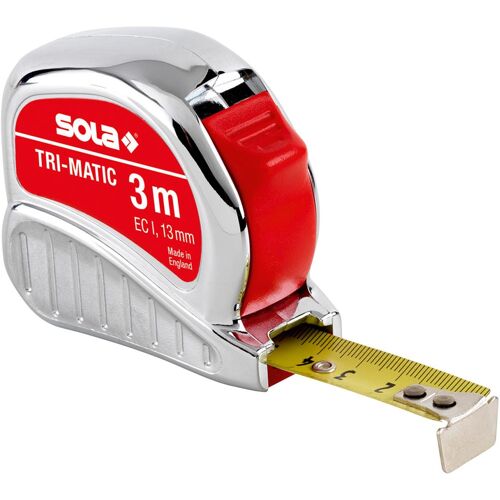 Kapesní svinovací metr TRI-MATIC 8mx25 mm žluté Sola 50023401
