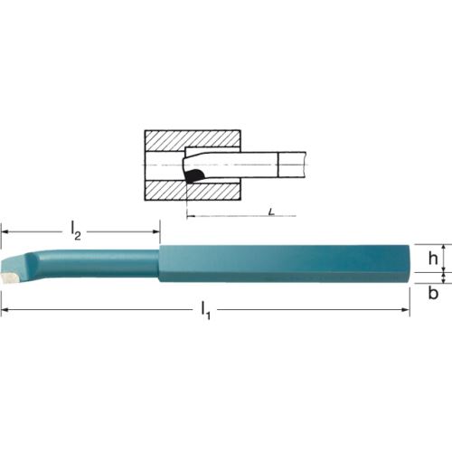 Soustružnický nůž s SK plátkem vnitřní ubírací 75° pravý DIN 4973 R, 194820 16x16 P20