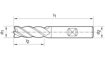 Stopková fréza z masivní. tvrdokovu 16mm Z4 40/42 stupňů DIN6527L HB typ H Signum G-Mold 6 (1)