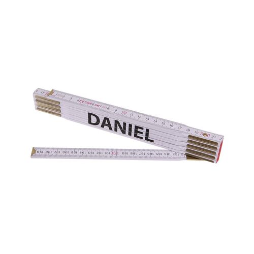 Metr skládací 2m DANIEL (PROFI, bílý, dřevo)