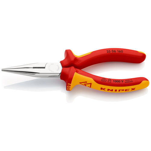 Kleště půlkulaté s břity, rovné čelisti 160 mm, izolované 1000 V, Knipex 2506160