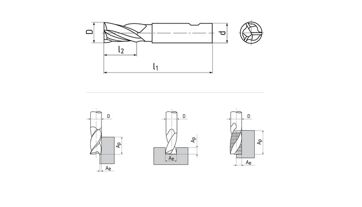 Fréza válcová čelní 20x75x141, Z3, DIN 844L, HSSCo8 ,W (1)