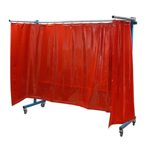 TransFlex ochranná zástěna, červená 3 700 × 1 950 mm
