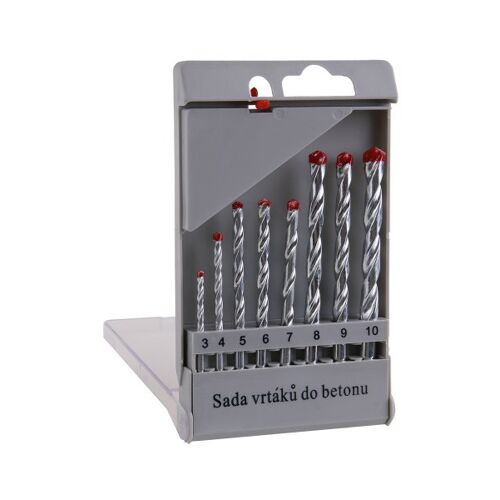Sada vidiových vrtáků 8ks 3-10mm, PVC