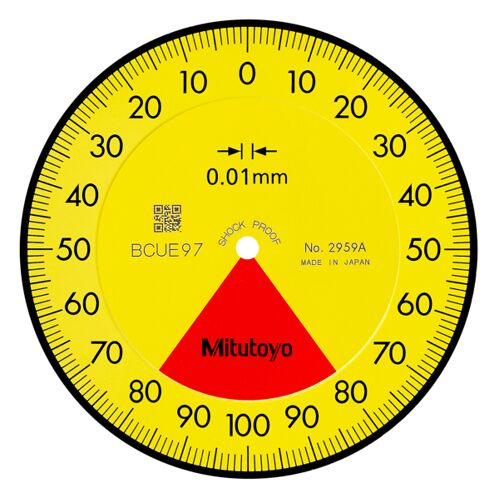 Úchylkoměr číselníkový analogový s očkem 1,6/0,01mm, ISO, jednootáčkový (MITU-2959A)