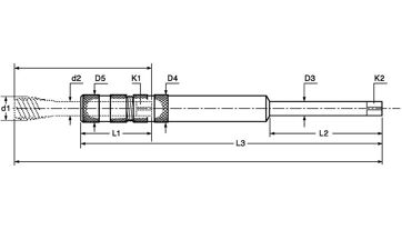 Nástavec na závitníkový vrták rozměr 9-130mm FORTIS (1)