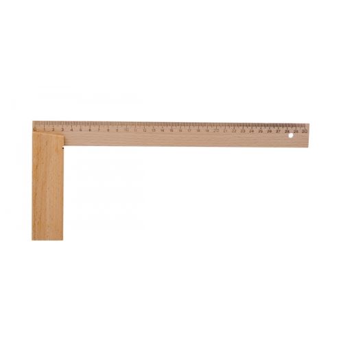 Úhelník dřevěný, stolařský - hobby 300x130 mm, (4065)