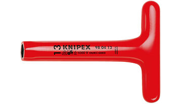 Klíč nástrčný, T-rukojeť, šestihranný 19 mm, izolovaný 1000 V, Knipex 980419 Klíč nástrčný, T-rukojeť, šestihranný 19 mm, izolovaný 1000 V, Knipex 980419