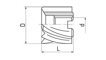 Fréza válcová čelní  50x25x22, Z8, DIN 841, HSSCo5 ,N (1)