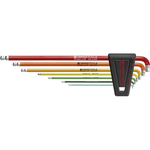 Sada úhlových šroubováků Sada v plastovém držáku 7 ks 1,5-6 90-100 stupňů Rainbow PB Swiss
