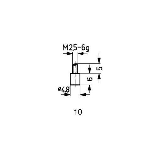 Měřicí snímač tvrdokov typ 10/ 4,8mm KÄFER