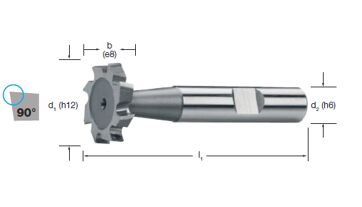 Fréza pro drážky úsečových per DIN 850, 169331 32,50x10,0 HSS-Co (1)