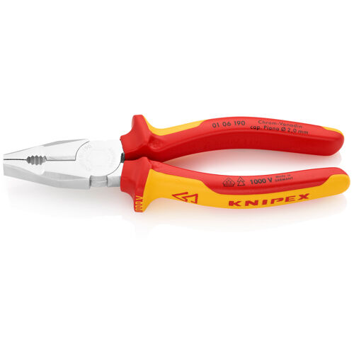 Kleště kombinované 190 mm, izolované 1000 V, Knipex 0106190