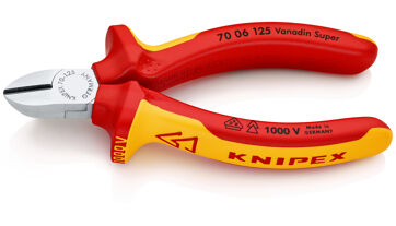 Kleště boční štípací 125 mm, izolované 1000 V, Knipex 7006125 Kleště boční štípací 125 mm, izolované 1000 V, Knipex 7006125