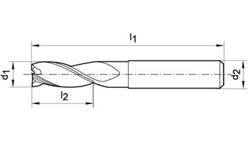 Stopková fréza DIN6527 TK FIRE Z3 2,0 mm GÜHRING 9055310020000 (2)