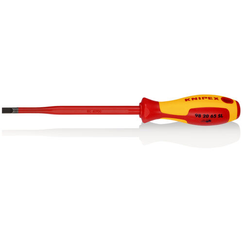 Šroubovák plochý 6,5 mm, izolovaný 1000 V, SLIM, Knipex 982065SL