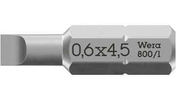 Bit tvrdý 1/4" DIN 3126 C6,3 plochý 4,5 x 0,6 x 25 mm Wera 072055 Bit tvrdý 1/4" DIN 3126 C6,3 plochý 4,5 x 0,6 x 25 mm Wera 072055